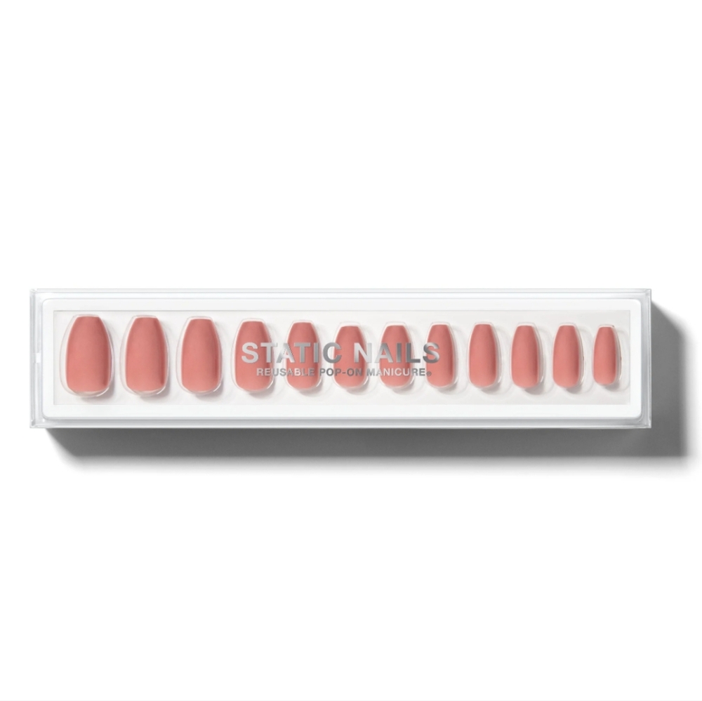 Static Press-On Nails Matte Rose BNIB - still factory sealed!